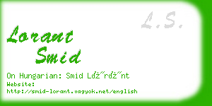 lorant smid business card